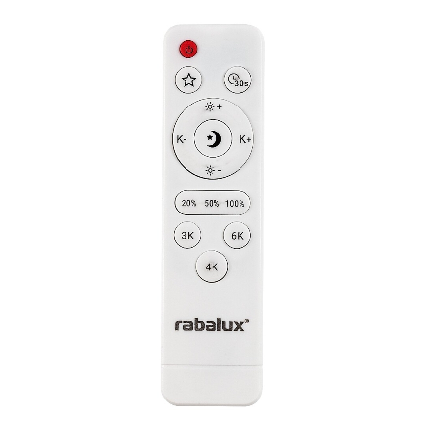 Rabalux - Ściemnialna lampa sufitowa LED 23W 230V 3000–6500K Ø 38,5 cm biała + pilot zdalnego sterowania