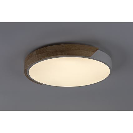 Rabalux - Lampa sufitowa LED/24W/230V 3000K biały/dąb Ø 61 cm
