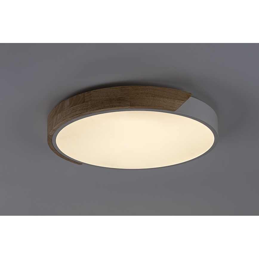 Rabalux - Lampa sufitowa LED/24W/230V 3000K biały/dąb Ø 61 cm