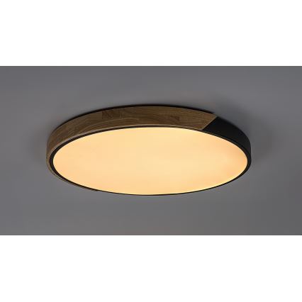 Rabalux - Oprawa sufitowa LED/42W/230V 3000/4000/6500K czarny/dąb śr. 41 cm