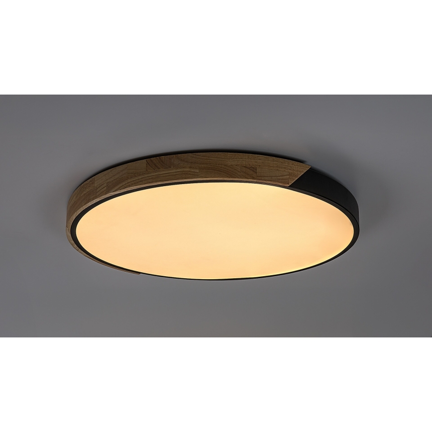 Rabalux - Oprawa sufitowa LED/42W/230V 3000/4000/6500K czarny/dąb śr. 41 cm
