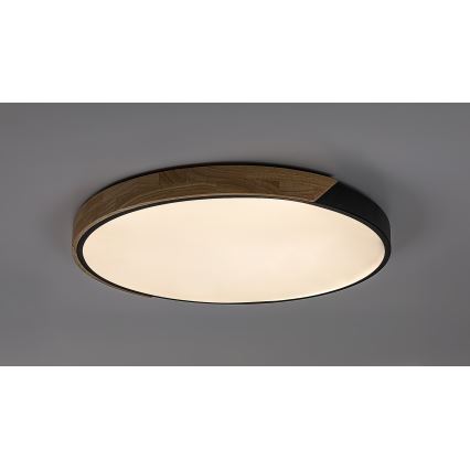 Rabalux - Oprawa sufitowa LED/42W/230V 3000/4000/6500K czarny/dąb śr. 41 cm