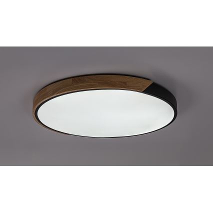 Rabalux - Oprawa sufitowa LED/42W/230V 3000/4000/6500K czarny/dąb śr. 41 cm