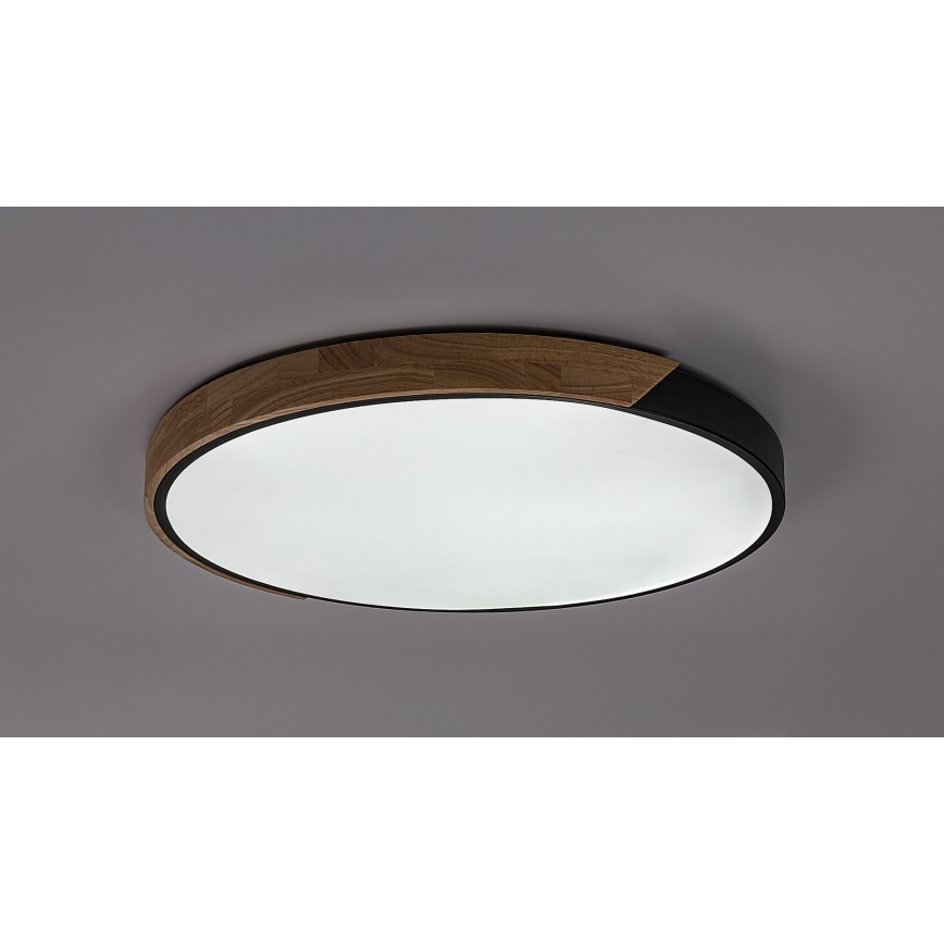 Rabalux - Oprawa sufitowa LED/42W/230V 3000/4000/6500K czarny/dąb śr. 41 cm