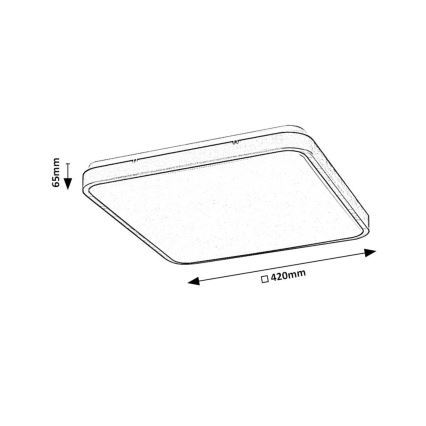 Rabalux - LED Plafon łazienkowy LED/36W/230V 3000/4000/6000K IP44 42x42 cm biały