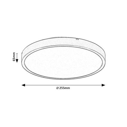 Rabalux - LED Plafon łazienkowy LED/12W/230V 3000/4000/6000K IP44 śr. 25,5 cm biały