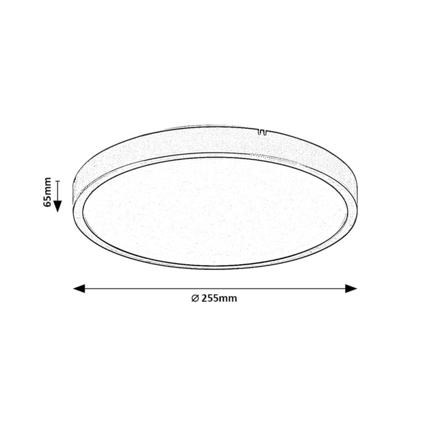 Rabalux - LED Plafon łazienkowy LED/12W/230V 3000/4000/6000K IP44 śr. 25,5 cm biały