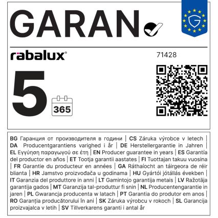 Rabalux - LED Ściemnialny plafon łazienkowy LED/24W/230V 3000-6000K IP44 śr. 35,5 cm biały + zdalne sterowanie