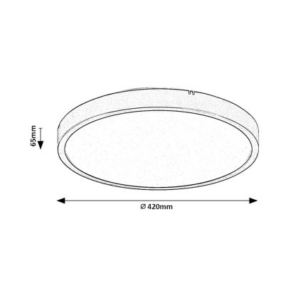 Rabalux - LED RGB Plafon łazienkowy ściemnialny LED/36W/230V 3000-6000K Wi-Fi Tuya IP44 śr. 42 cm biały + zdalne sterowanie