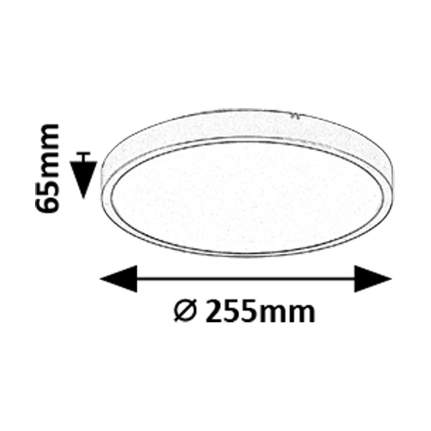 Rabalux - LED Plafon łazienkowy LED/12W/230V 3000/4000/6000K IP44 śr. 25,5 cm czarny