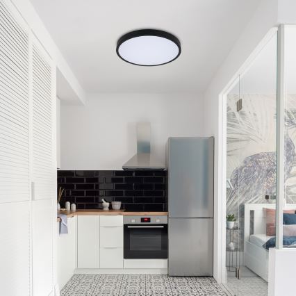 Rabalux - LED RGB Plafon łazienkowy ściemnialny LED/36W/230V 3000-6000K Wi-Fi Tuya IP44 śr. 42 cm czarny + zdalne sterowanie