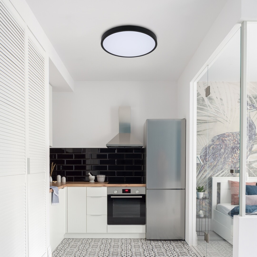 Rabalux - LED RGB Plafon łazienkowy ściemnialny LED/36W/230V 3000-6000K Wi-Fi Tuya IP44 śr. 42 cm czarny + zdalne sterowanie
