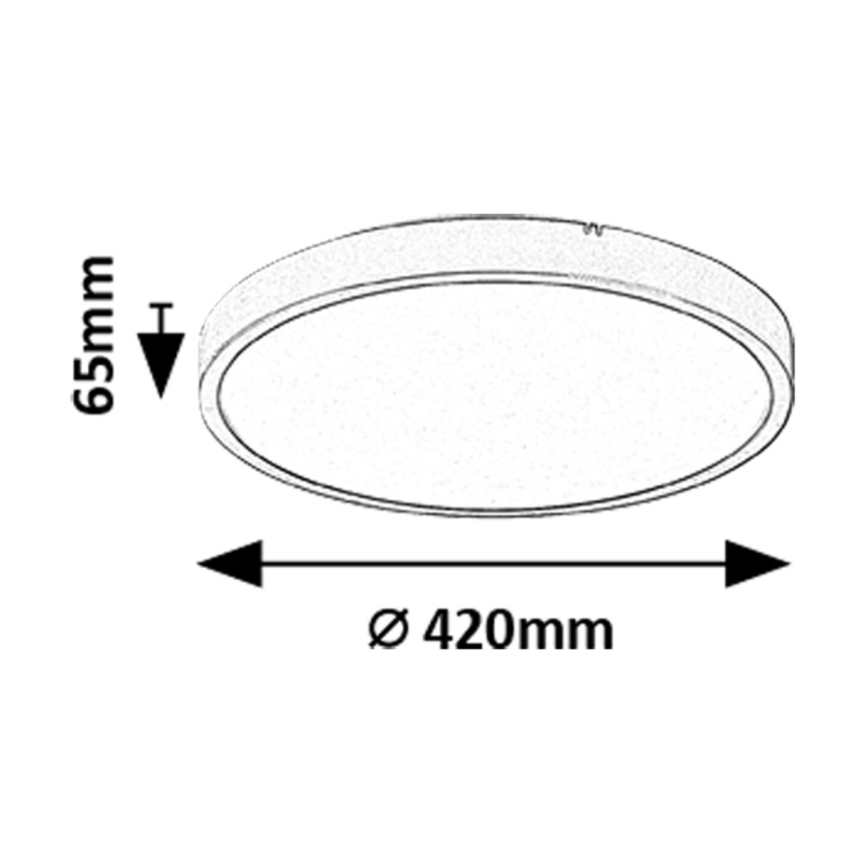 Rabalux - LED RGB Plafon łazienkowy ściemnialny LED/36W/230V 3000-6000K Wi-Fi Tuya IP44 śr. 42 cm czarny + zdalne sterowanie