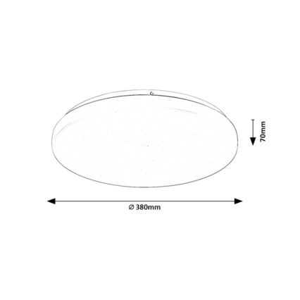Rabalux - ściemnialna oprawa sufitowa LED/34W/230V 3000-6500K śr. 38 cm + zdalne sterowanie