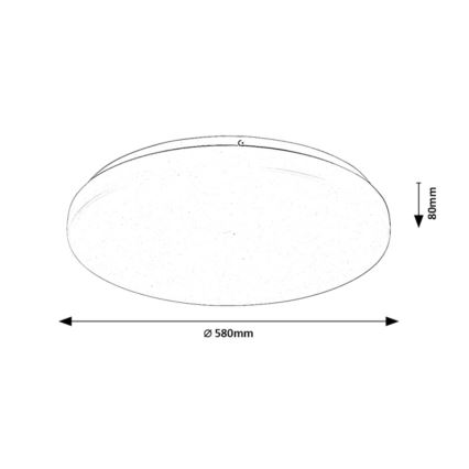 Rabalux - ściemnialna lampa sufitowa LED/60W/230V 3000-6500K śr. 58 cm + pilot zdalnego sterowania