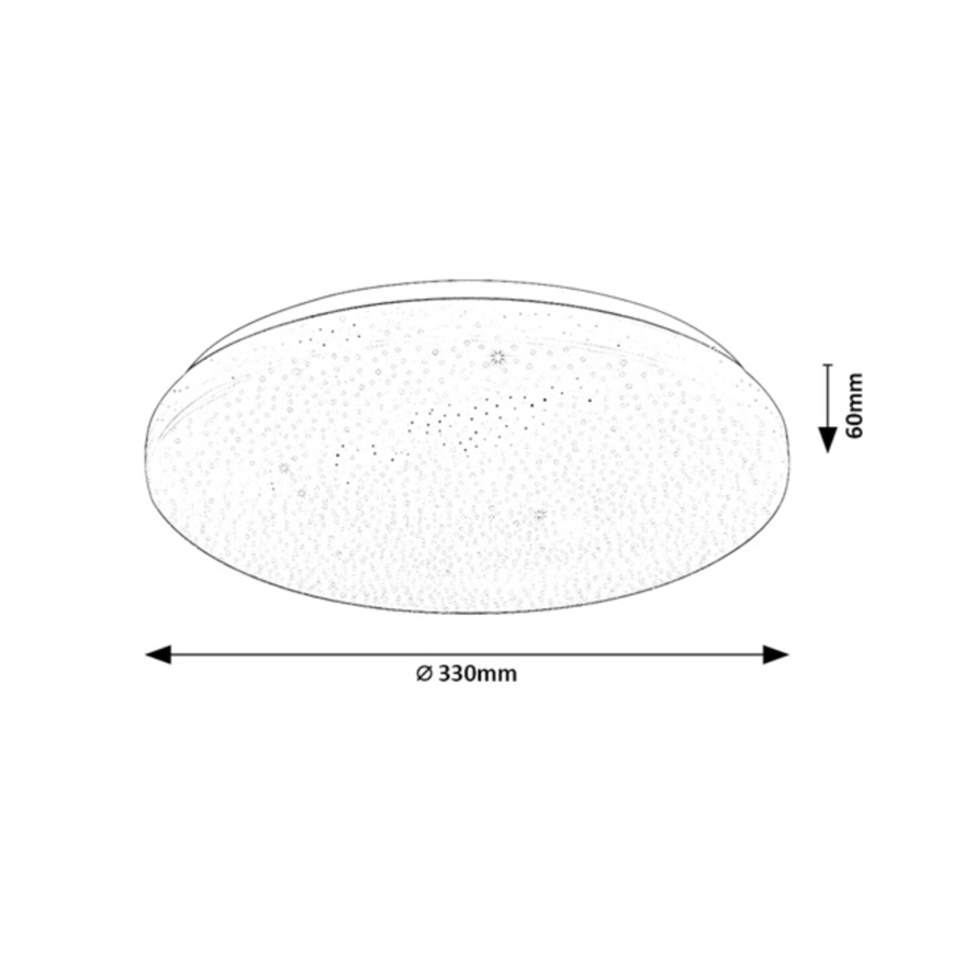 Rabalux - Ściemnialna lampa sufitowa LED/22W/230V 3000-6500K średnica 33 cm + pilot zdalnego sterowania