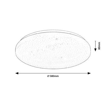 Rabalux - ściemnialna oprawa sufitowa LED/60W/230V 3000-6500K śr. 58 cm + pilot zdalnego sterowania