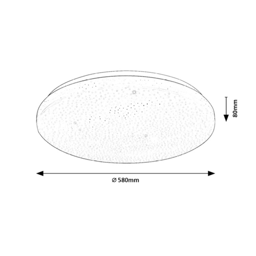 Rabalux - ściemnialna oprawa sufitowa LED/60W/230V 3000-6500K śr. 58 cm + pilot zdalnego sterowania