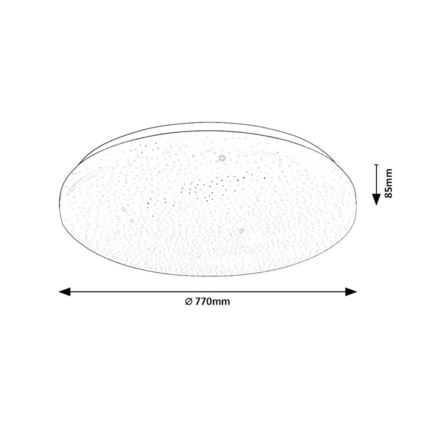 Rabalux - LED ściemnialna lampa sufitowa LED/80W/230V 3000-6500K śr. 77 cm + pilot