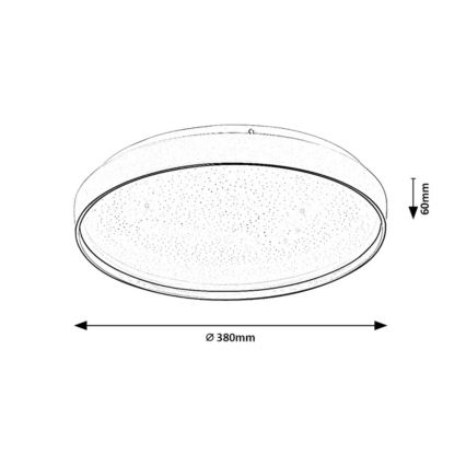 Rabalux - Ściemnialna oprawa sufitowa LED/34W/230V 3000-6500K śr. 38 cm + pilot