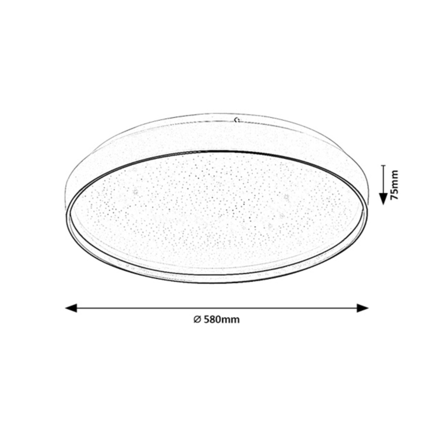 Rabalux - LED ściemnialna lampa sufitowa LED/60W/230V 3000-6500K śr. 58 cm + pilot zdalnego sterowania
