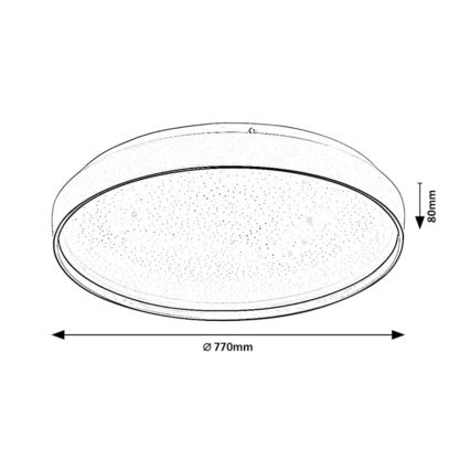 Rabalux - ściemnialna lampa sufitowa LED/80W/230V 3000-6500K śr. 77 cm + pilot zdalnego sterowania