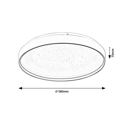 Rabalux - Ściemialna lampa sufitowa LED/60W/230V 3000-6500K śr. 58 cm + zdalne sterowanie