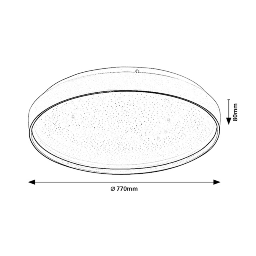 Rabalux - Ściemnialna lampa sufitowa LED/80W/2300V 3000-6500K Ø 77 cm + pilot zdalnego sterowania