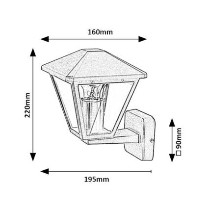 Rabalux - Lampa ścienna zewnętrzna 1xE27/40W/230V IP44