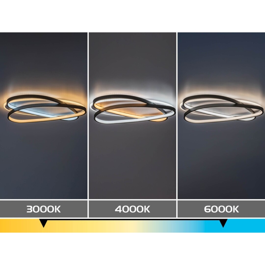 Rabalux - Lampa sufitowa LED z funkcją ściemniania LED/57W/230V 3000-6000K 53x38 cm + pilot zdalnego sterowania
