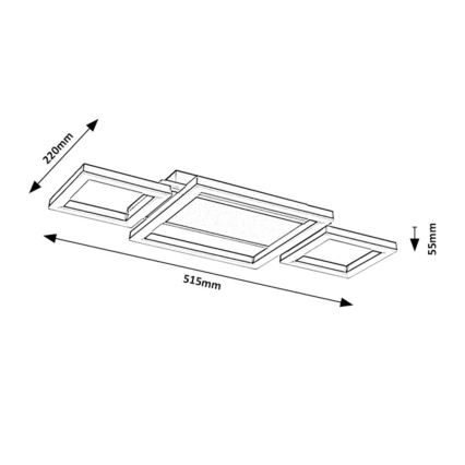 Rabalux - Lampa sufitowa LED/24W/230V 51,5x22 cm