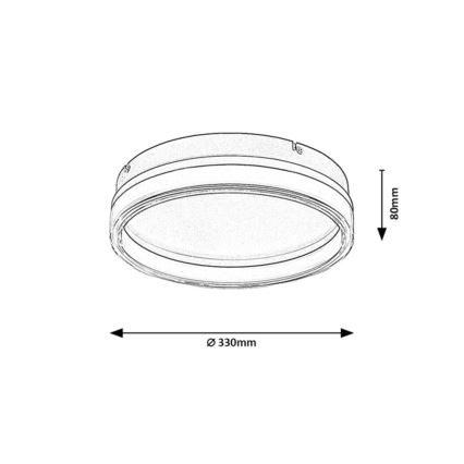 Rabalux - ściemnialna lampa sufitowa LED/18W/230V 3000-6500K śr. 33 cm + pilot zdalnego sterowania