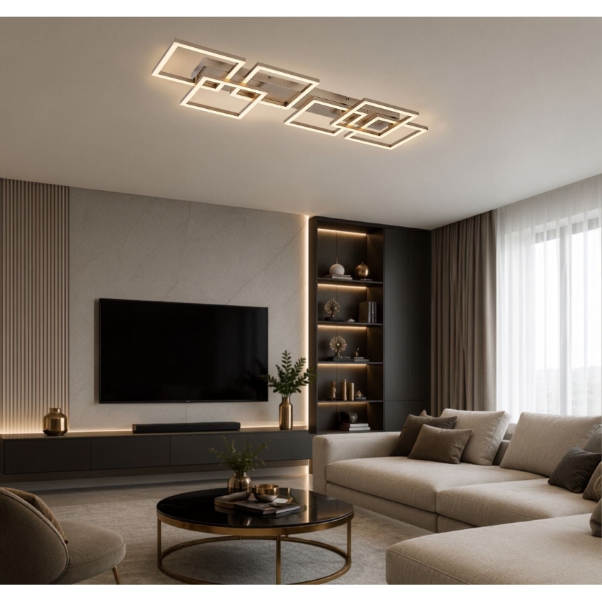 Rabalux - LED ściemnialna lampa sufitowa LED/40W/230V 3000-6500K 33x100 cm złota + z pilotem