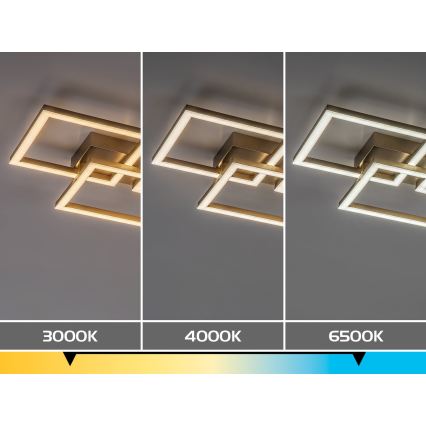Rabalux - LED ściemnialna lampa sufitowa LED/40W/230V 3000-6500K 33x100 cm złota + z pilotem