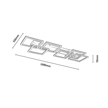 Rabalux - LED ściemnialna lampa sufitowa LED/40W/230V 3000-6500K 33x100 cm złota + z pilotem