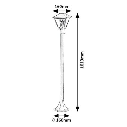 Rabalux - Lampa zewnętrzna 1xE27/40W/230V IP44