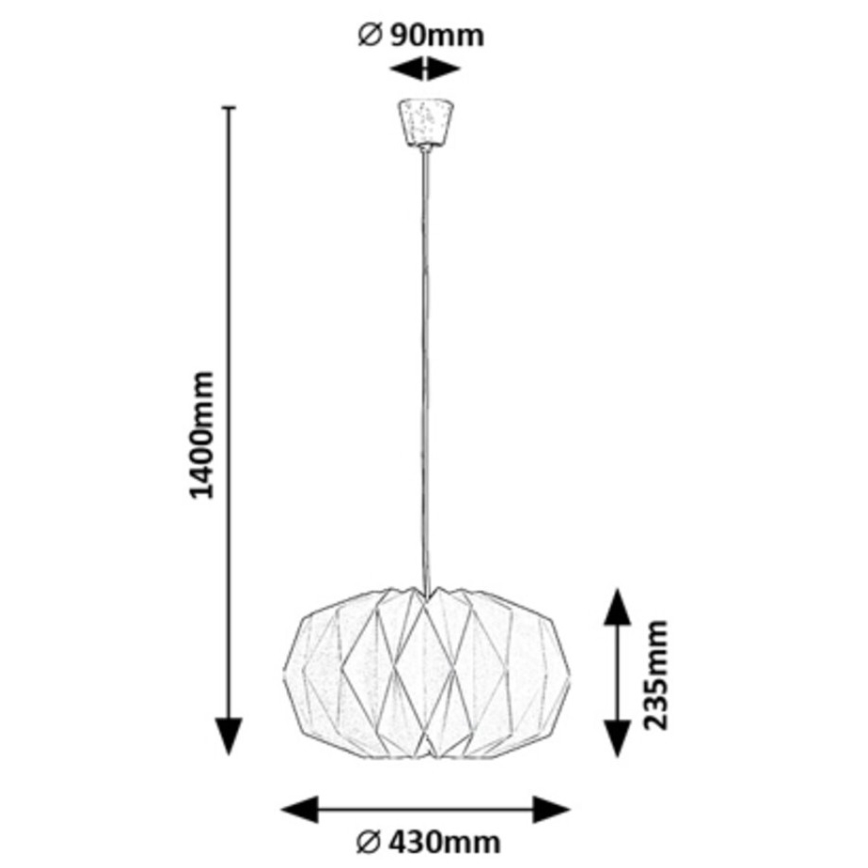 Rabalux - Lampa wisząca na przewodzie 1xE27/25W/230V