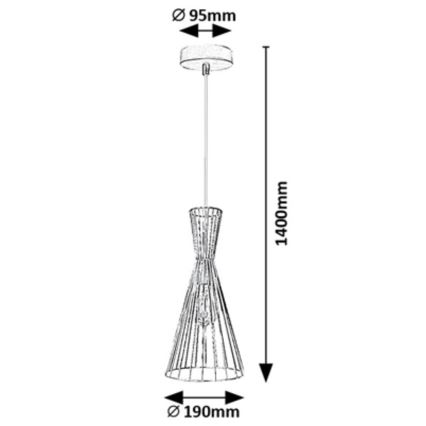 Rabalux - Lampa sufitowa na pręcie 1xE27/60W/230V