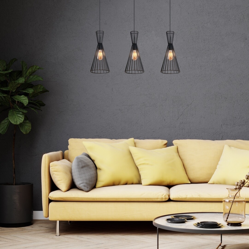 Rabalux - Lampa wisząca na linkach 3xE27/60W/230V