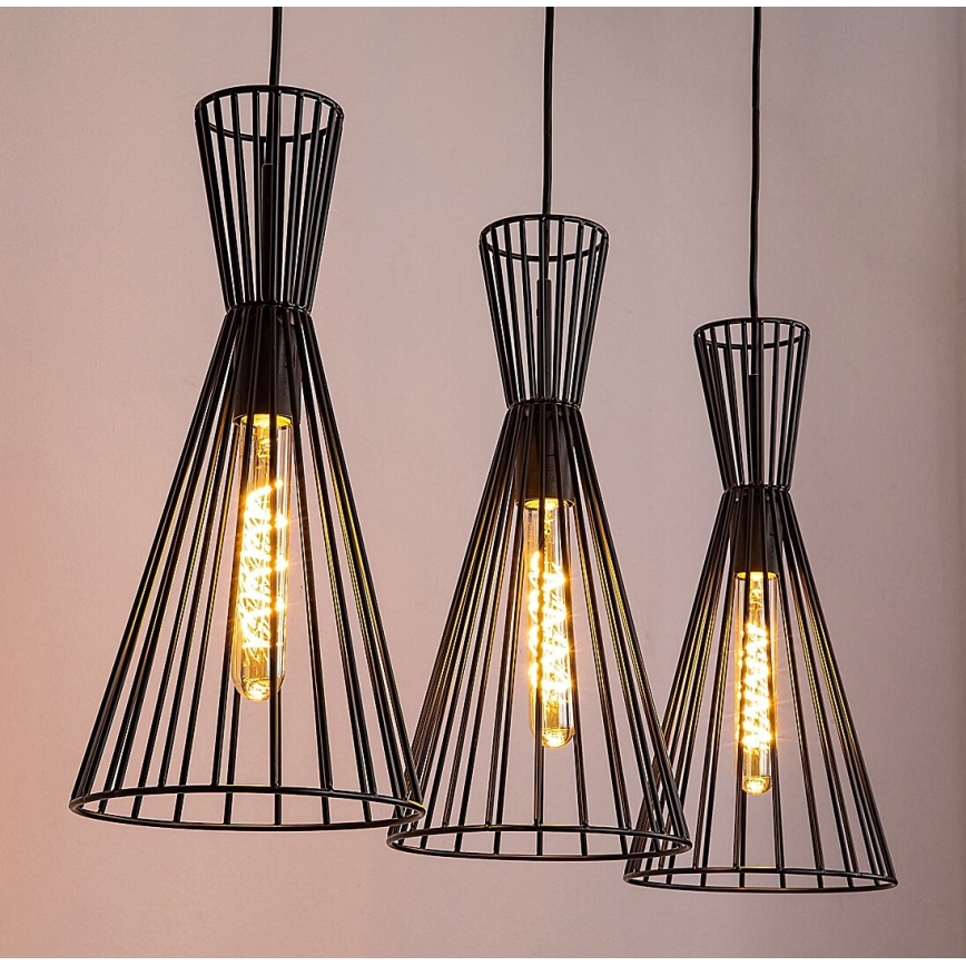 Rabalux - Lampa wisząca na linkach 3xE27/60W/230V