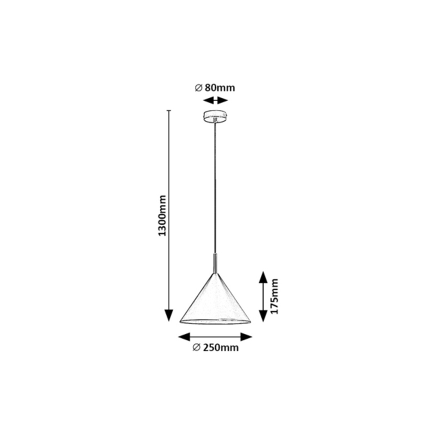 Rabalux - Lampa wisząca na przewodzie 1xE27/40W/230V czarna