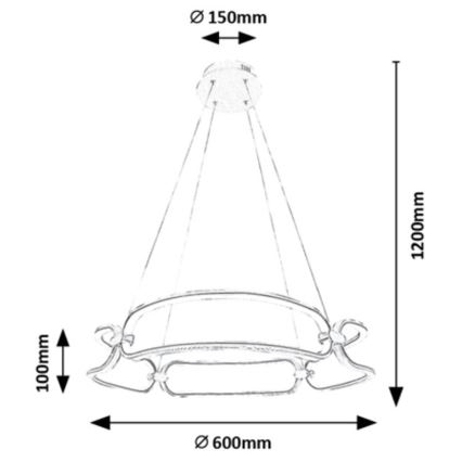 Rabalux - LED Żyrandol na lince LED/67W/230V 4000K