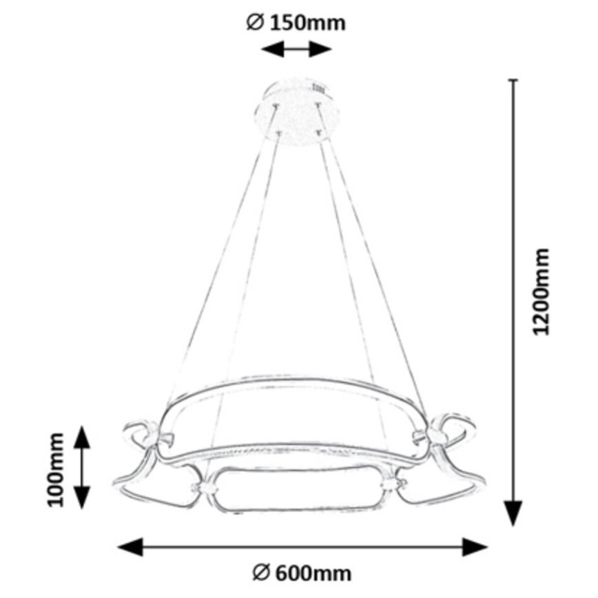 Rabalux - LED Żyrandol na lince LED/67W/230V 4000K