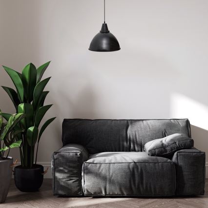 Rabalux - Lampa wisząca na linkę 1xE27/60W/230V czarna