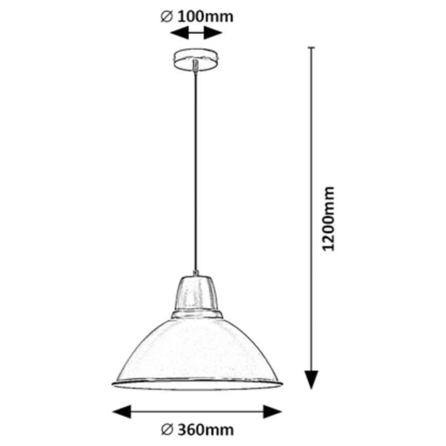 Rabalux - Lampa wisząca na przewodzie 1xE27/60W/230V biała