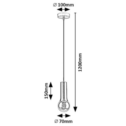 Rabalux - Lampa wisząca na linkę 1xE27/40W/230V