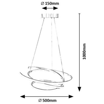 Rabalux - Lampa sufitowa LED na linkach LED/42W/230V 4000K