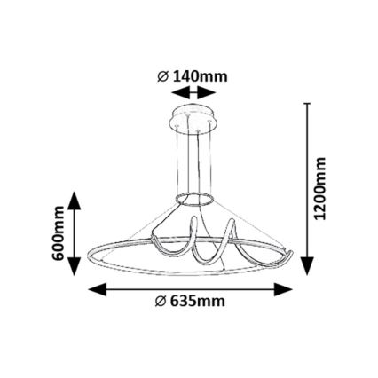 Rabalux - LED Żyrandol ściemnialny na lince LED/46W/230V 3000-6500K + zdalne sterowanie