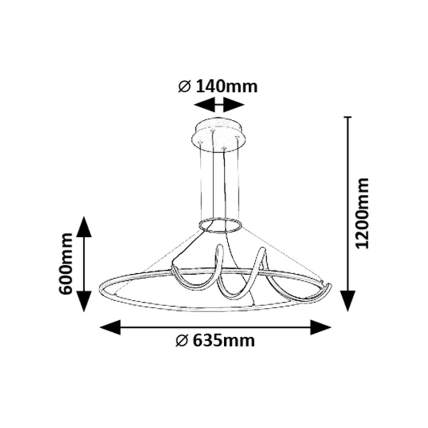 Rabalux - LED Żyrandol ściemnialny na lince LED/46W/230V 3000-6500K + zdalne sterowanie