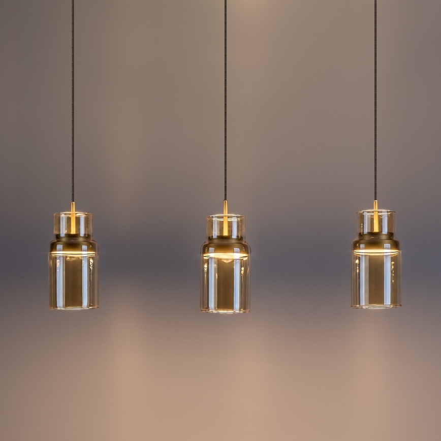 Rabalux - Lampa wisząca na lince LED/27W/230V 3000K złota